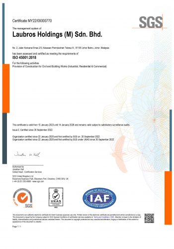Laubros Holdings (M) Sdn. Bhd. ISO 45001 UKAS Certificate_Final